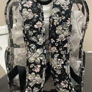 NWT Vera Bradley clear backpack with side pockets